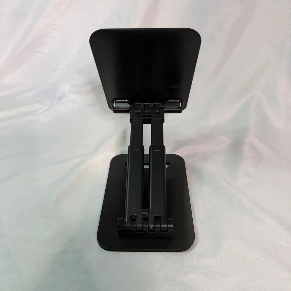 LISEN Cell Phone Stand for Desk Adjustable Foldable Tablet Holder Black Cradle